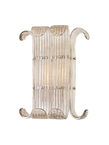 Brasher 2-Light Wall Sconce in Polished Nickel.